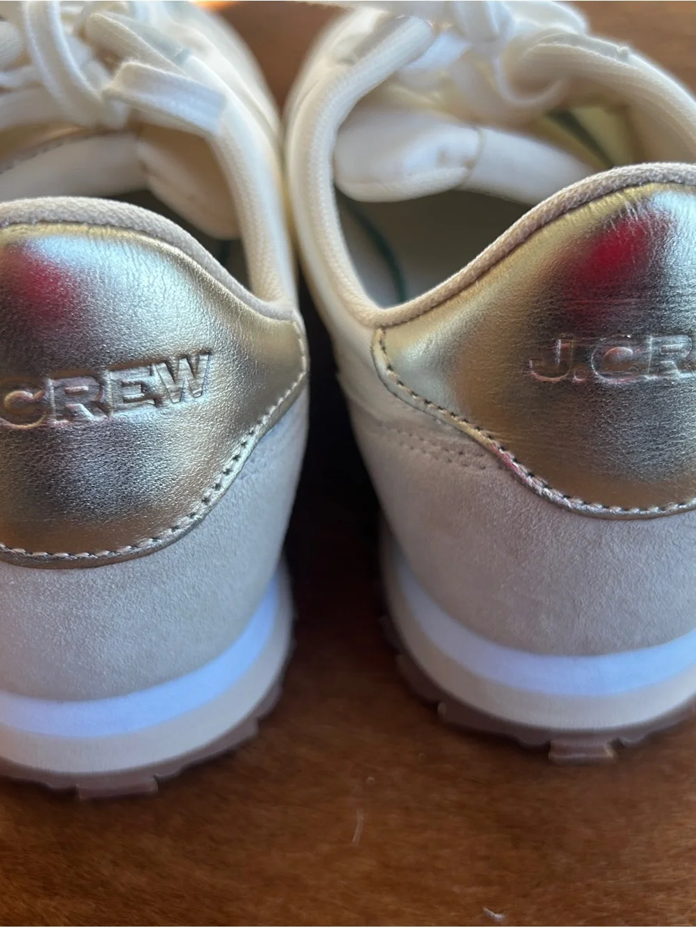 J.Crew Trainers in Metallic/ White/ New